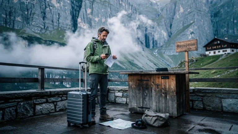 Voyageur déçu à Gavarnie, illustrant ce que je regrette de ne pas avoir vérifié avant de réserver